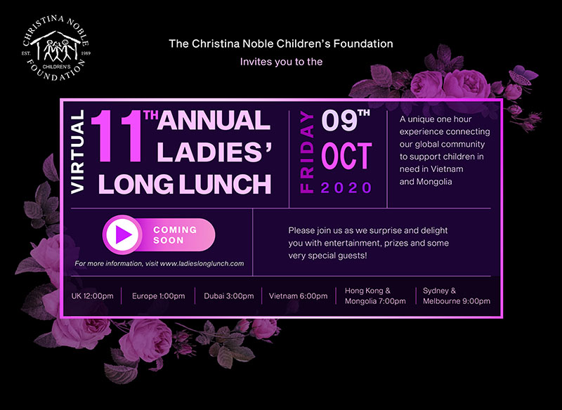 CNCF Virtual 11th Annual Ladies’ Long Lunch – Friday 9 October 2020